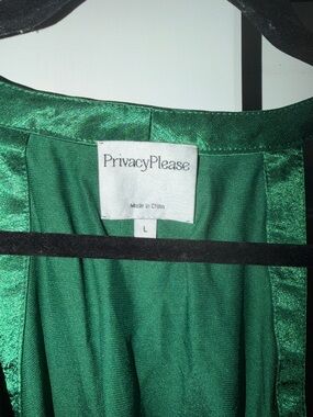 PrivacyPlease Emerald Green Satin Jacket